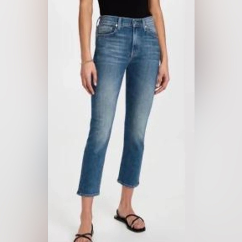 EDWIN Elin Crop Straight Jeans 34 Paloma Wash NWT 90s Model Off Duty